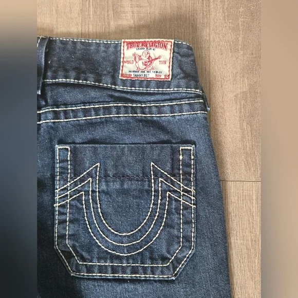 True Religion Y2K Grail Dark Wash Low Rise Denim Capri Pants Size 27 - Picture 5 of 13